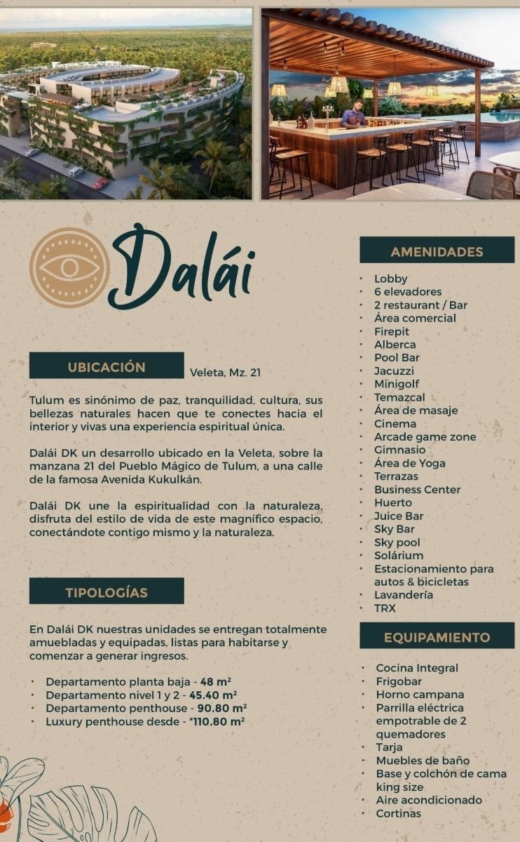 PRE VENTA DEPARTAMENTOS TULUM DALAI DESDE — foto 2